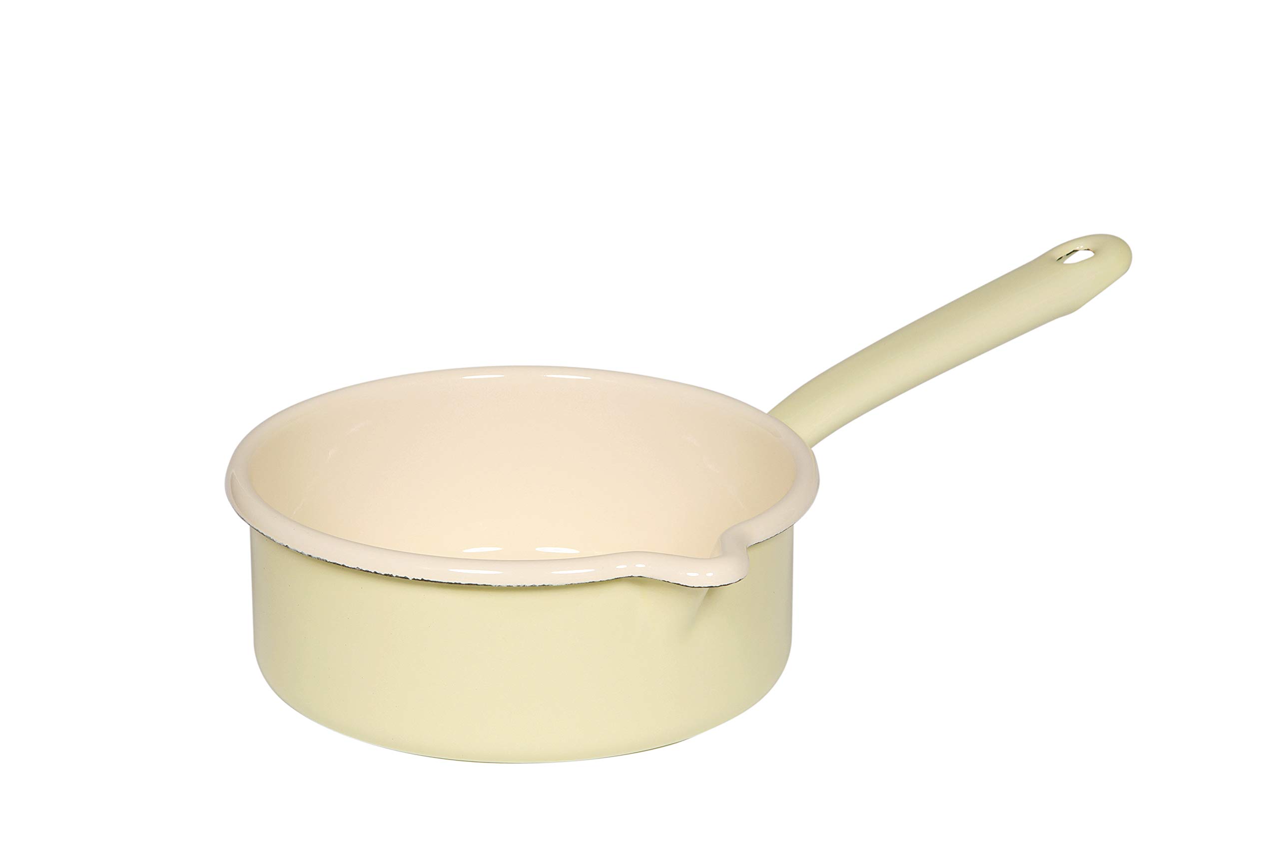 Riess Classic - Household Articles Colour/Pastel Saucepan with Spout, Diameter-16 cm Yellow