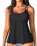 Womens Flowy Tankini Tops Only - Modest Bathing