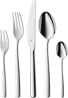 WMF Boston Edelstahl Besteck Set 6 Personen, Essbesteck Set 30 teilig, Monobloc-Messer, Cromargan Edelstahl poliert, spülmaschinengeeignet