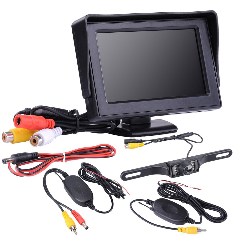 אלקטרוניקה Infrared Night Vision Waterproof Wireless LED Car Rear View Reverse Backup