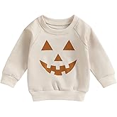Ayalinggo Toddler Baby Girl Boy Halloween Sweatshirt Long Sleeve Pumpkin Shirt Crewneck Sweater Retro Top Fall Outfit
