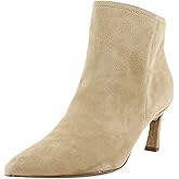 27 EDIT Womens Leather Pointed Toe Booties Tan 12 Medium (B,M)