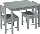 Panana Kids Wooden Table & Chairs Set for Preschoolers - Grey view 3