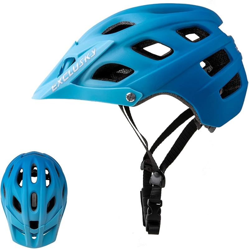 Exclusky Mountain Bike Helmet Adult Lightweight Breathable Gradient Blue