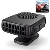 Car Heater,Portable Car Heater 12V 200W,Fast Heating Cooling Car Defroster | 360&deg; Rotatable Windshield Defroster Defogger for Car Truck UTV, Black, 13&times;11&times;4cm, 1 Pack