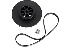 SALUGRE WH03X32217 Washer 1/2 HP Motor Pulley & Nut Kit and WH01X24180 Belt Compatible with GE(some models), Replacement Part 4975025 4455970 WH07X24182 WH49X25377 290D1101P002 WH01X24180-50PK, etc.