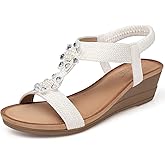 SHIBEVER Wedge Sandals for Dressy Women Platform Summer Womens Low Heels Arch Support Sandal