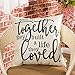 Fjfz Rustic and so Together They Built A Life They Loved Farmhouse Quote Wedding Sign Cotton Linen Home Decorative Throw Pillow Case Cushion Cover with Words for Sofa Couch, 18