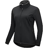 33,000ft Women's Waterproof Fleece Running Jacket Zip Up Athletic Winter Cold Weather Workout Cycling Track Jackets