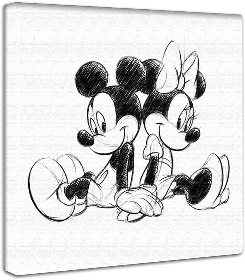 Amazon ディズニー ミッキーマウス アートパネル 30cm 30cm 日本製 ポスター おしゃれ インテリア 模様替え リビング 内装 ミニーマウス スケッチ カップル ファブリックパネル Dsn 0249 インテリア オンライン通販