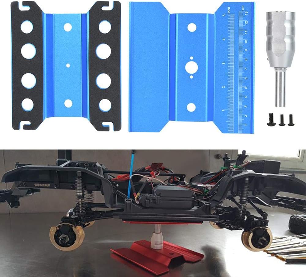 Drfeify RC Car Repair Station, RC Rotation Repair Station Assembly Platform Work Stand for 1/8 1/10 RC Model Car( Blue) - Image 4