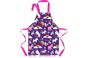 Dinky Ninky - Adorable Unicorn Apron for Kids - Waterproof PVC, Adjustable Straps, Ideal for Little Cooks & Artists, Ages 2-4, Easy to Clean