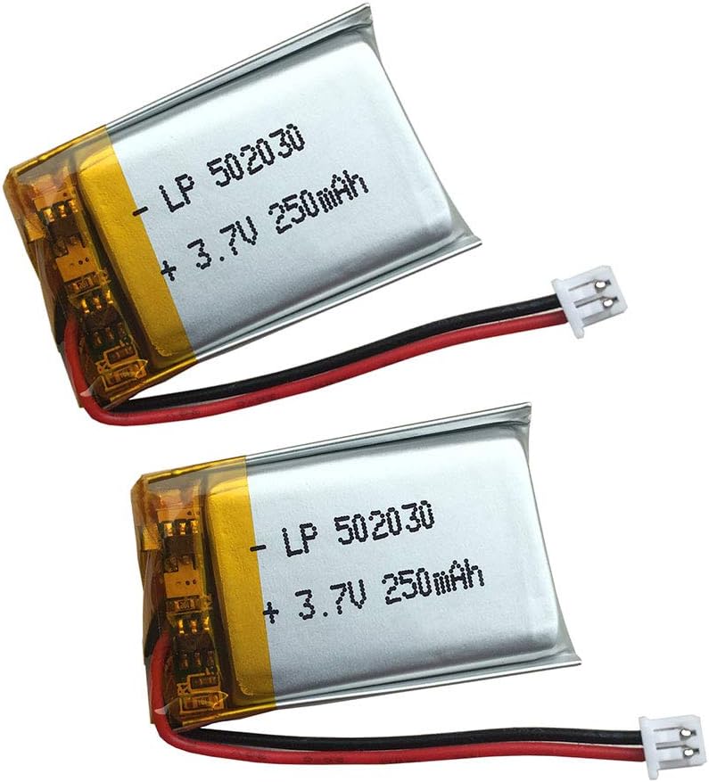 3.7V Replacement Battery 250mAh, 502030 with JST- PH1.25 Plug for VXI Blue Parrott 052030, fits BlueParrott B250-XT