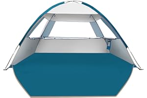 COMMOUDS Beach Tent Sun Shade for 3/4-5/6-7/8-10 Person, UPF 50+ Beach Sun Shelter Canopy Tent, Lightweight, Easy Set Up and Carry