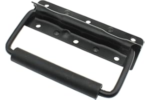 OZXNO 2 Pcs Spring Loaded Case Handle Heavy Duty Surface Mount Chest Handle for Flight Case Cabinet Garage Boat (4.88" × 3.15", Black)