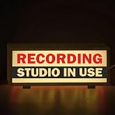 LED Recording Studio Retro Sign Soundproof Room Light Box Recording Studio in Use Light for Streamers, Podcasters, Musicians Record Sign for Music Bar