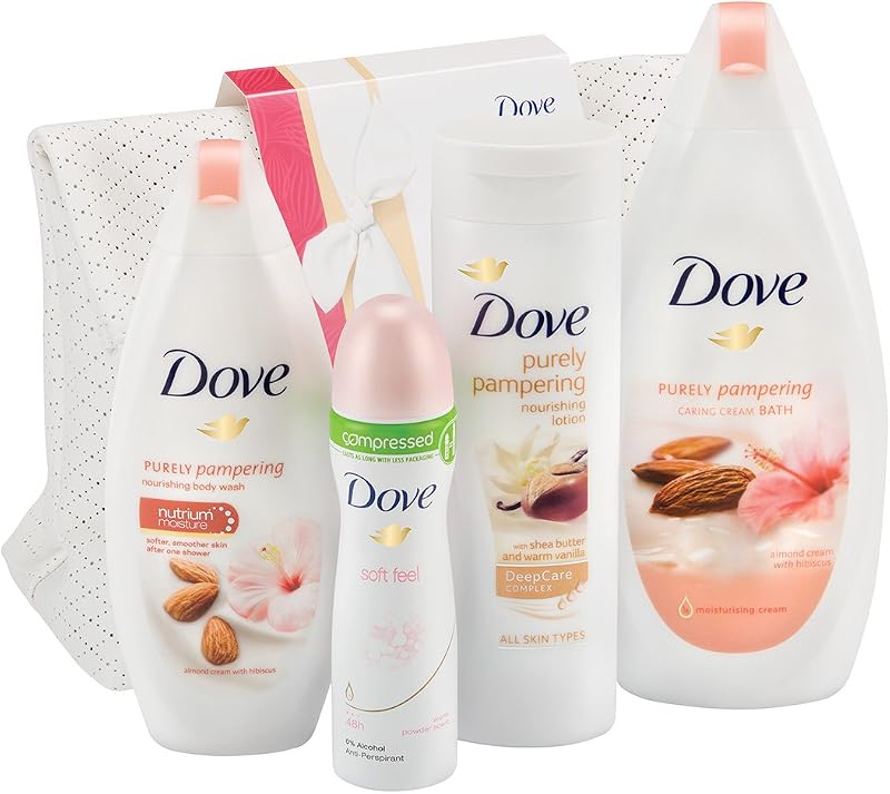 Dove Pamper Me Washbag Gift Set for Women - Luxury Skincare Beauty