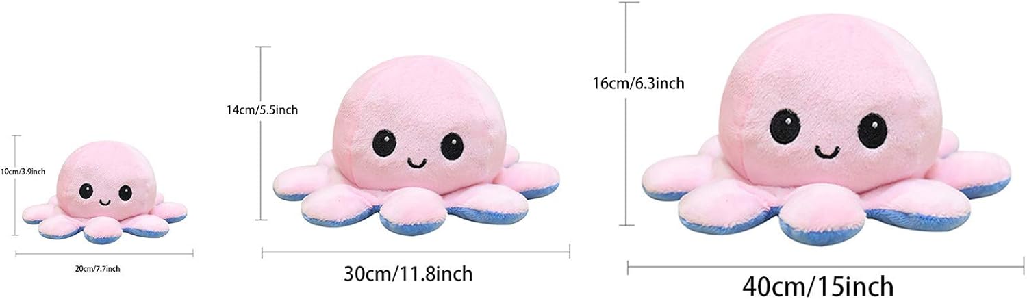Gros Peluche Poulpe 30cm Pieuvre Peluche Reversible Poupee De Poulpe Jouet En Peluche Pieuvre Double Face Flip Cadeau Adulte Pour Enfants Amazon Fr Vetements Et Accessoires