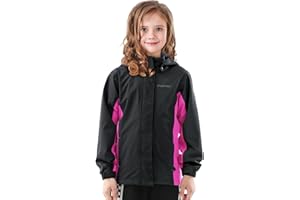 ENDIRAD Girls Boys Rain Jackets, Lightweight Waterproof Kids Rain Coats with Hood Windbreakers for Kids