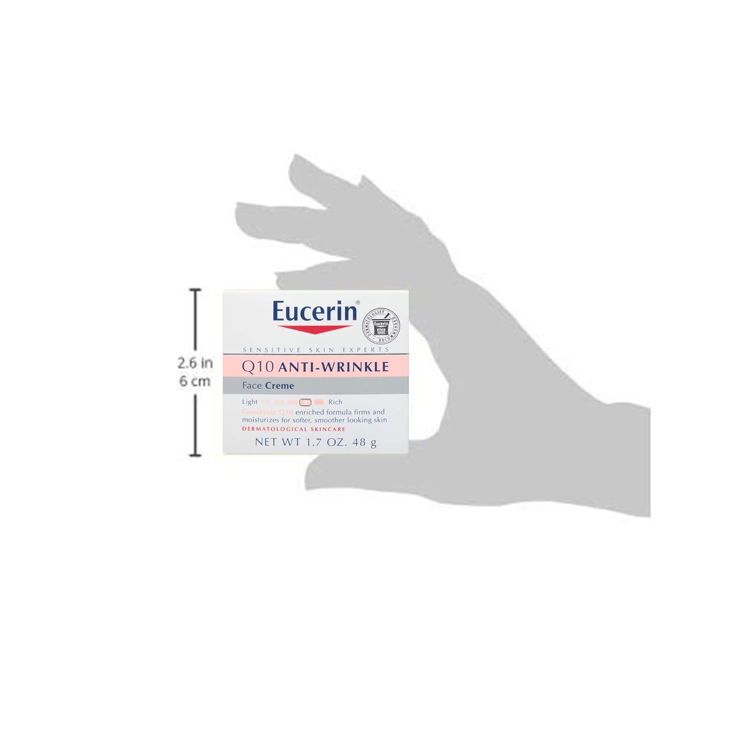 Eucerin Q10 Anti-Wrinkle Face Cream - Fragrance Free, Moisturizes for Softer Smoother Skin - 1.7 Ounce (Pack of 1): Beauty