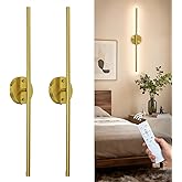 TONYFUL Battery Operated Wall Sconce Set of 2, Rechargeable Wall Lamp with 6000mAh Dimmable Bulbs and Remote, 3000K-6500K LED