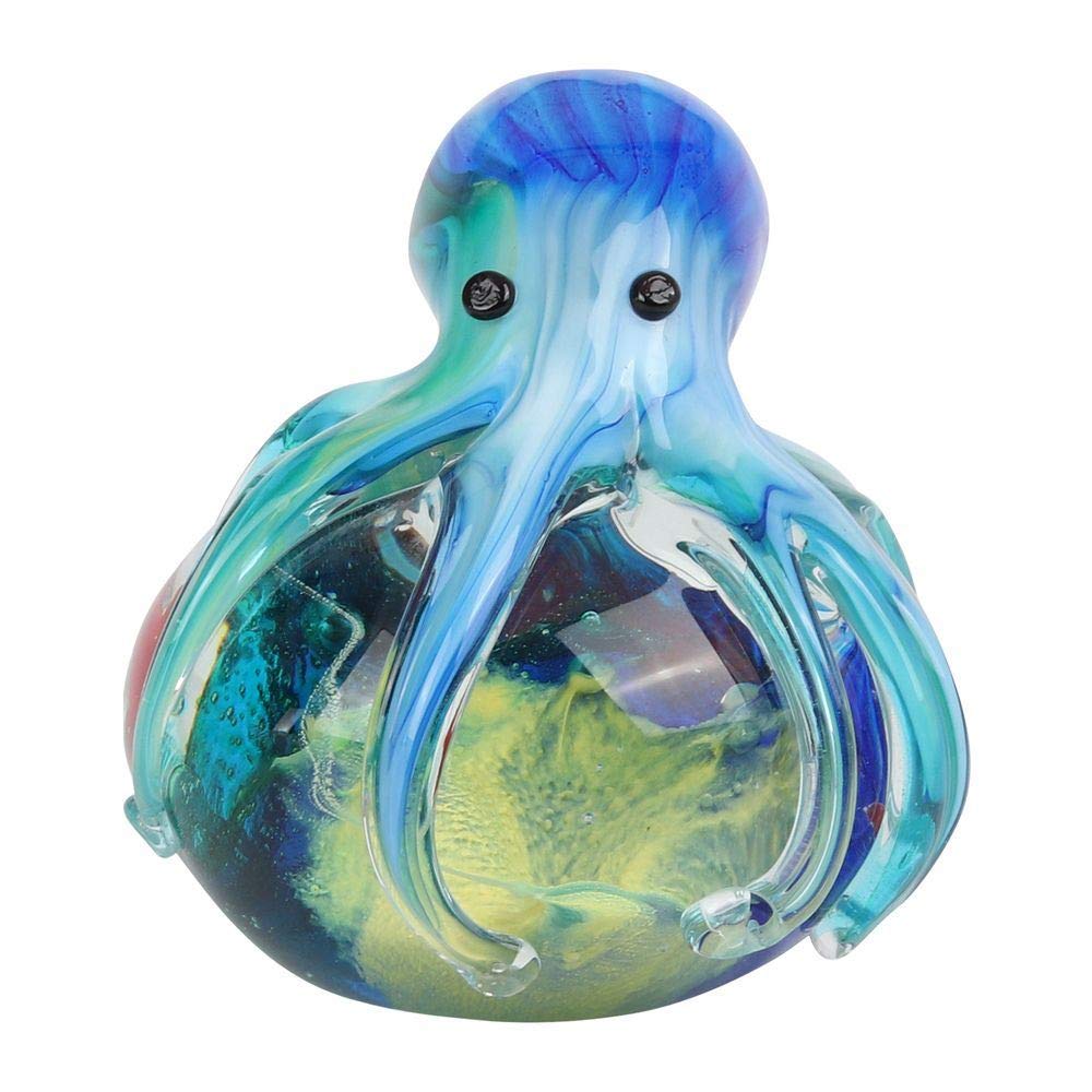 Widdop Decorative Objets d'Art Glass - Blue Octopus Figurine