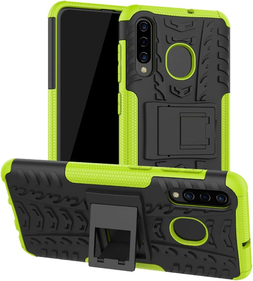 Yiakeng Samsung A50 Case, Galaxy A50 Case, Double Layer Shockproof Slim Drop Full Body Protection With Kickstand For Samsung Galaxy A50 (Green)
