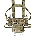 KRYDEX Micro Chest Rig with 5.56/7.62 Magazine Holder,Wing Pouches,Dangler Pouch,Fat Strap Shoulder Harness Set