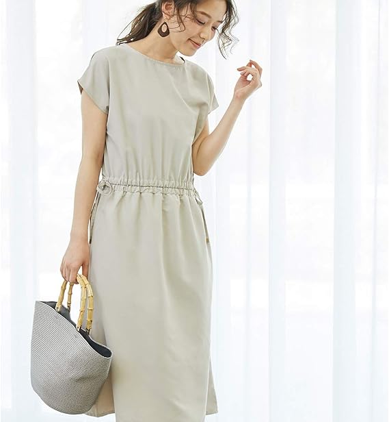 Amazon ロペピクニック Rope Picnic サイドリボンワンピース ライトグレー 08 38 ワンピース チュニック 通販