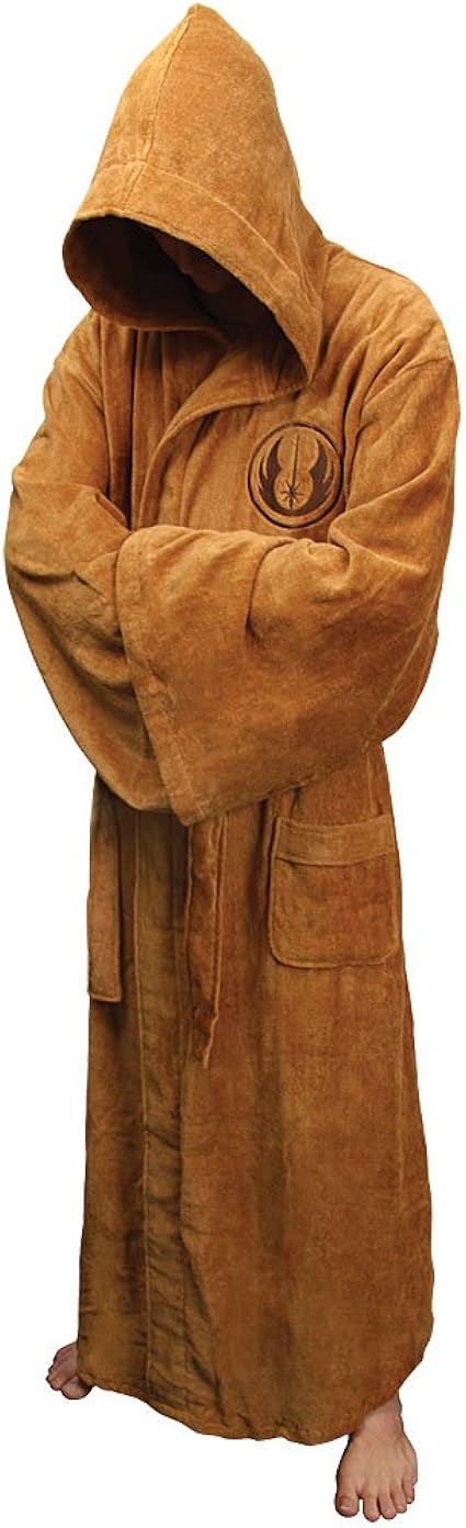 Yoda Jedi Ears Fleece Bathrobe Hooded Robe Costume Adult Size