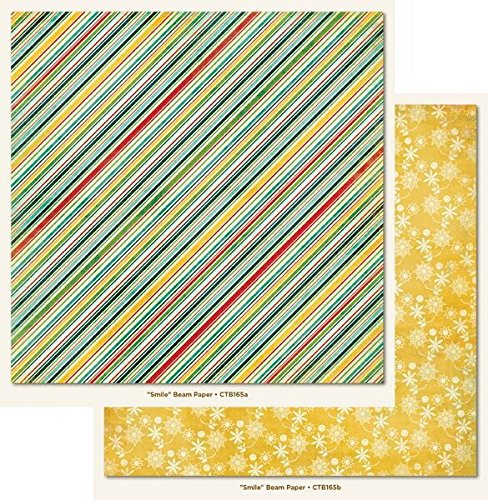 My Minds Eye 12 x 12-inch Smile Beam Paper Sheet, Pack of 25