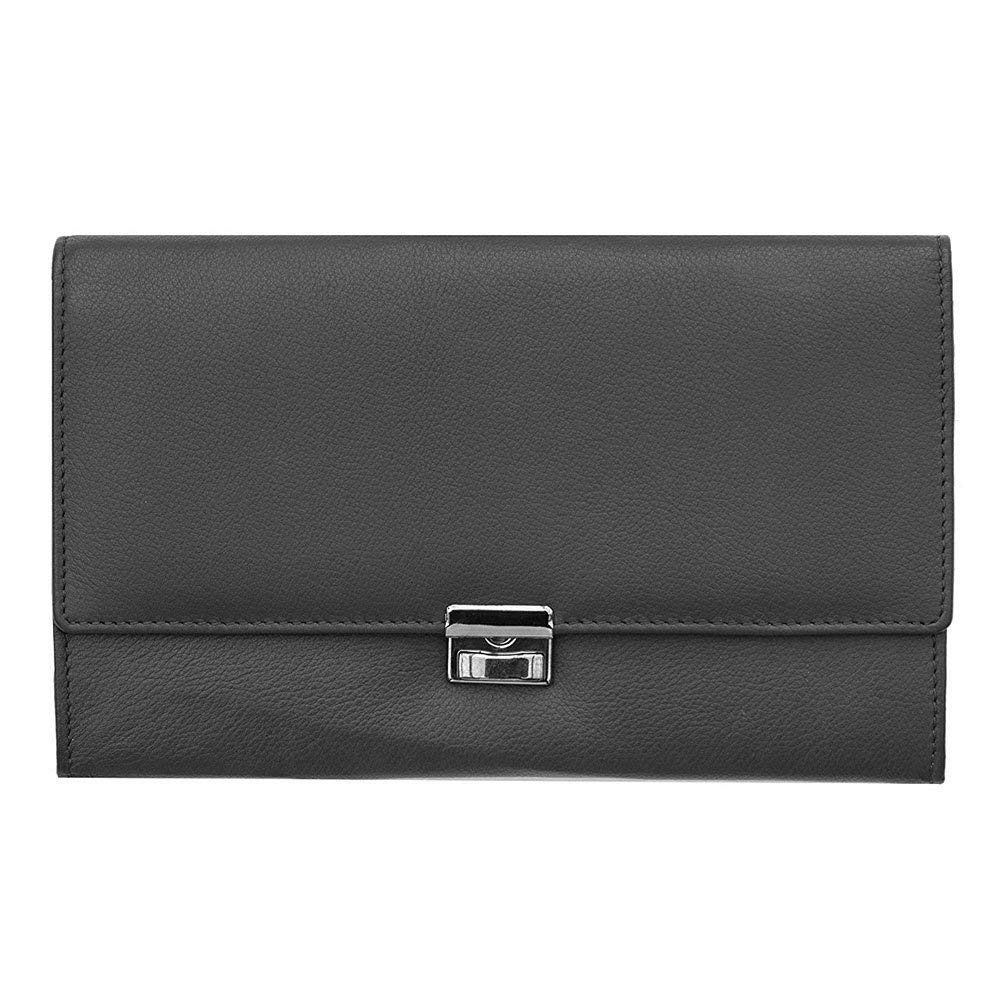 Prime Hide Soft Leather Travel Planner Wallet RFID Blocking Black — image 1