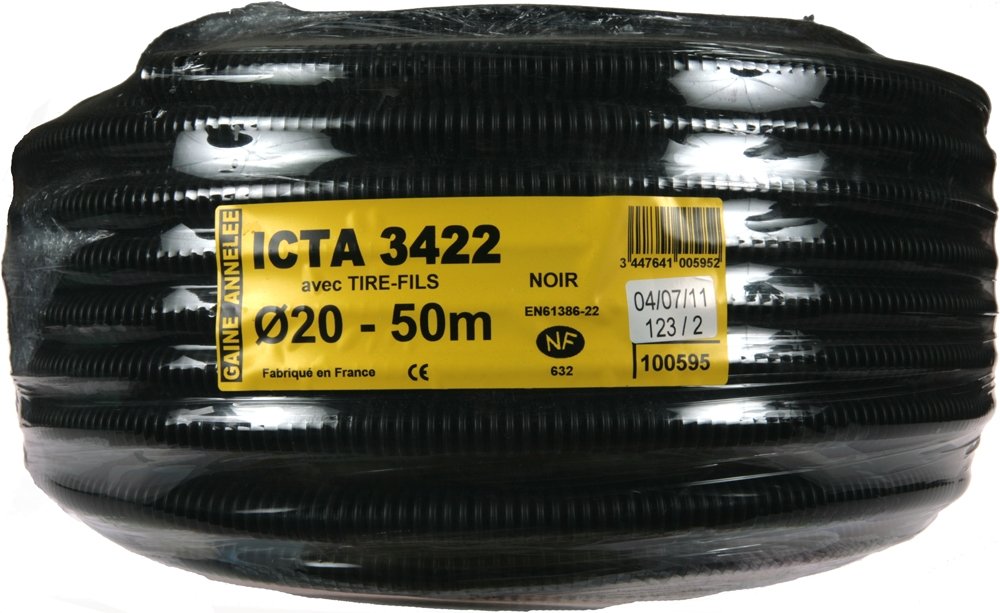 Janoplast JAN100595 Cable Sheath 50 m ICTA Diameter 20 mm with Wire Guide - Lubricated