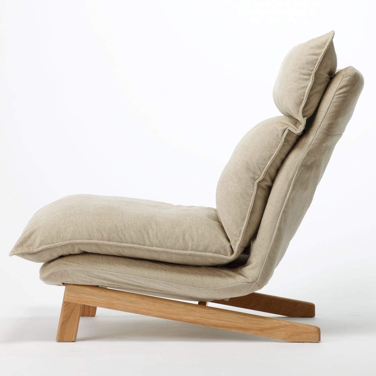 Amazon Co Jp 無印良品 ハイバックリクライニングソファ 本体 1シーター 幅74 奥行114 高さ 5cm オーク ホーム キッチン