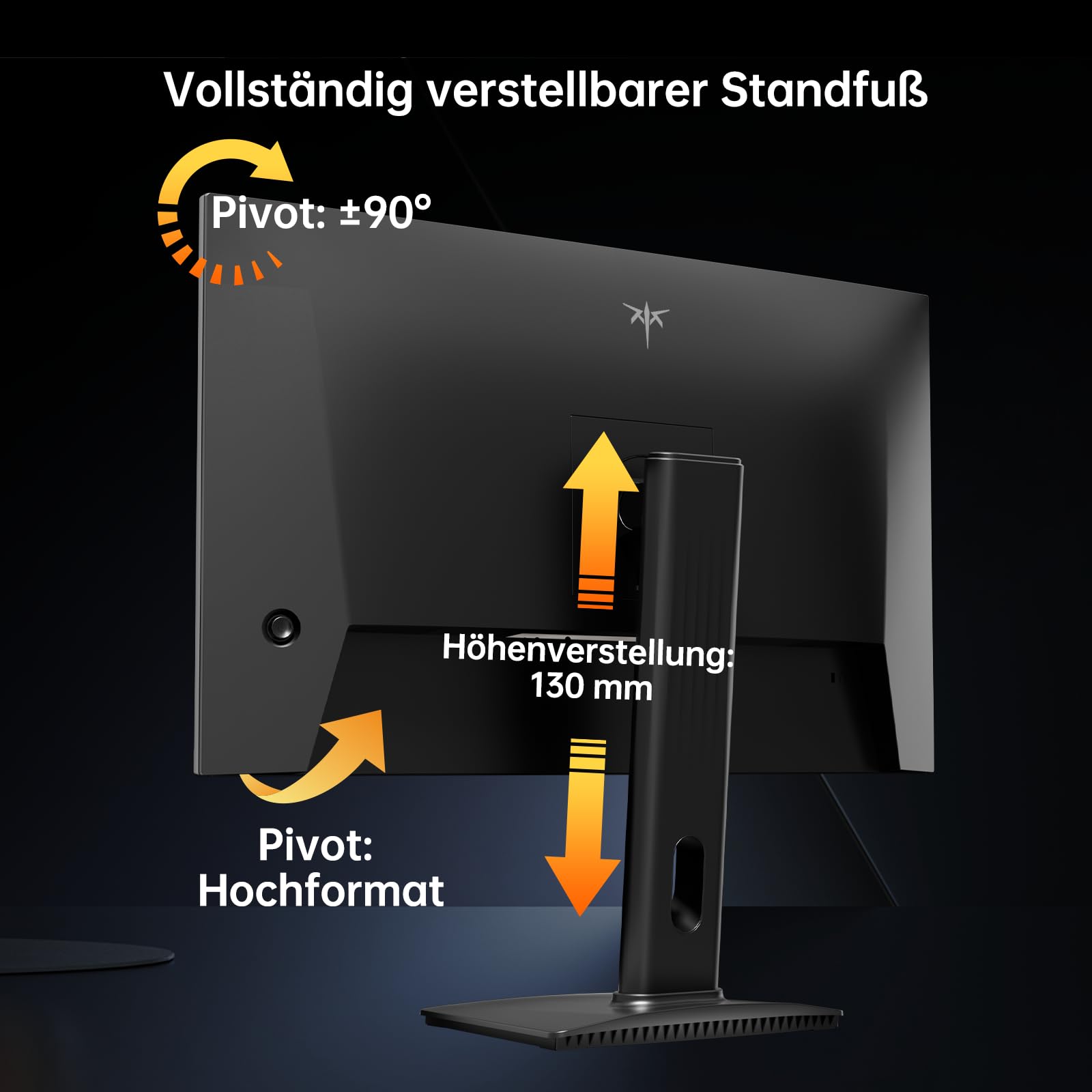 KTC Gaming Monitor 27 Zoll, QHD 2560×1440, 200Hz (OC 210Hz), Fast IPS, 1ms Reaktionszeit, HDR400, Adaptive Sync, 10-Bit Farbe, Höhenverstellbarer Stand, 2×DP 1.4, 2×HDMI 7