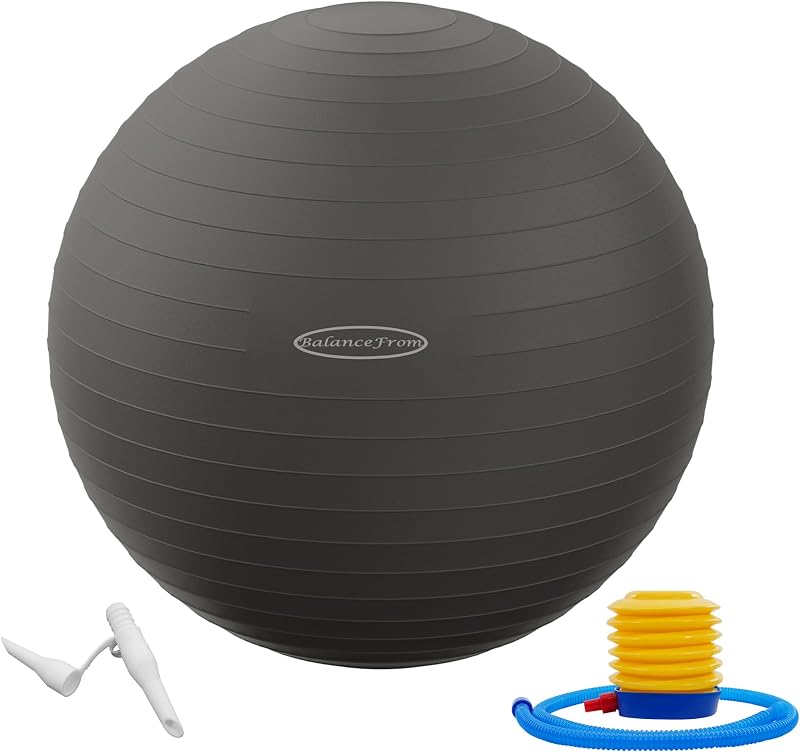 Fitvids Signature Anti-Burst Exercise Ball 2000 lb 19-22 in M Quick Pump