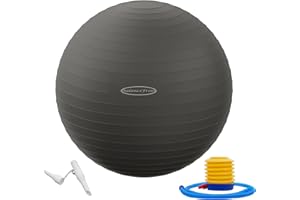 BalanceFrom Anti-Burst and Slip Resistant Exercise Ball for Yoga, Fitness, Birthing With Quick Pump - 2,000-Pound Capacity, M
