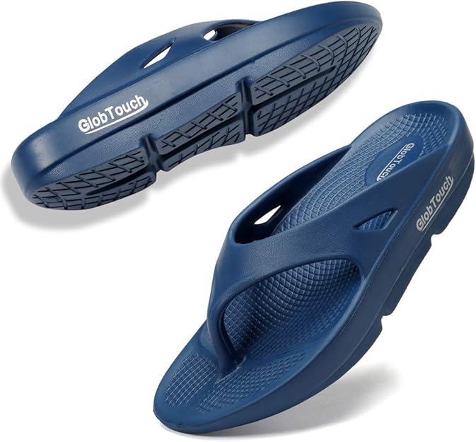 GLOBTOUCH Women's Arch Support Sandal Orthotic Thong Flip Flops for