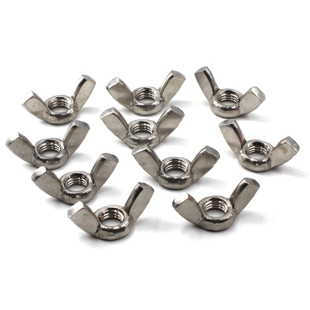 M4 Wing Nut 304 Stainless Steel Thread Nut Hand Twist Nut (Pack of 50)