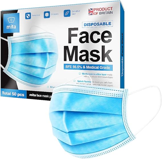 Medical Grade Surgical protective Face Mask, EN14683 CE Certified, 98.5