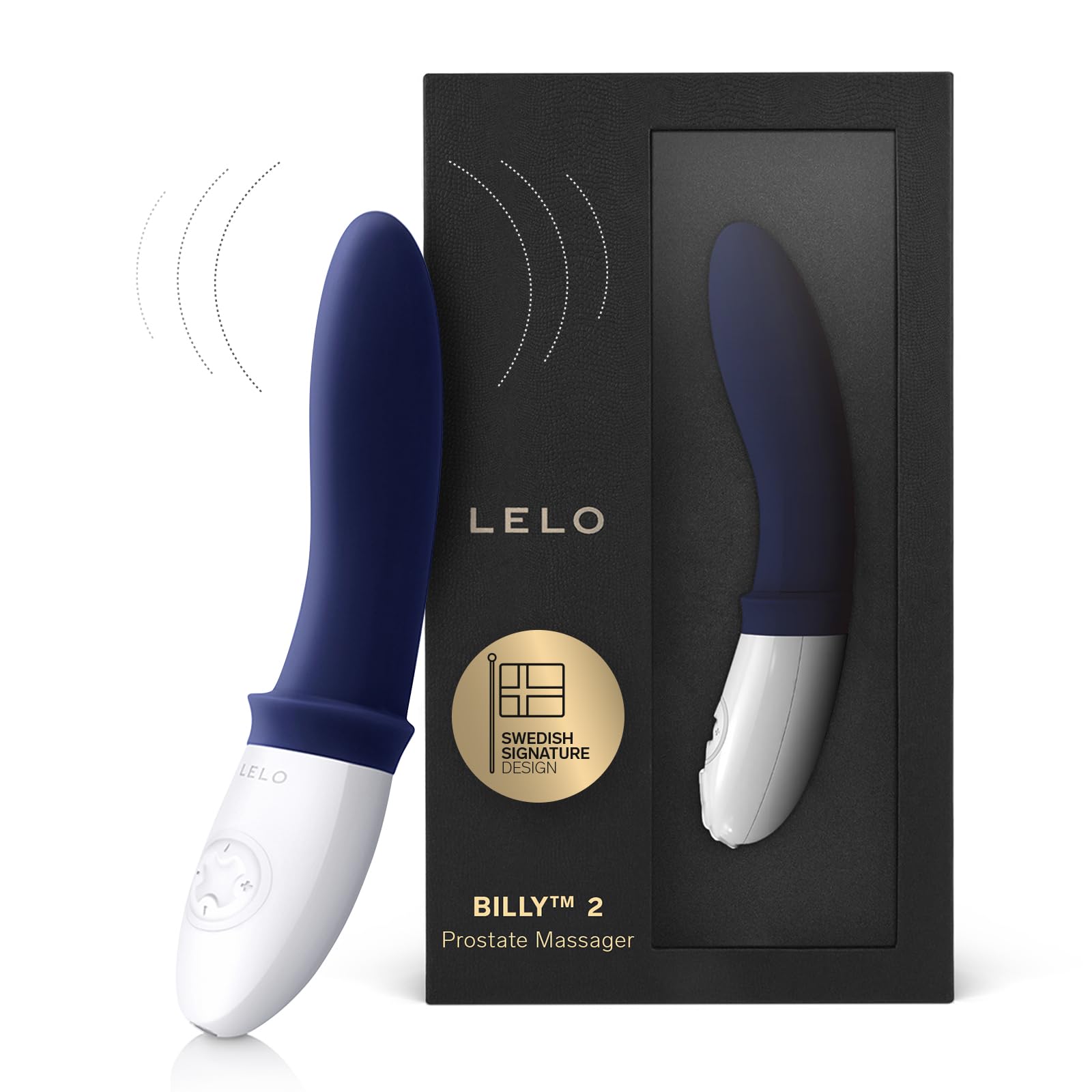 LELO Billy 2 Vibrating Prostate Massager, Anal Vibrator for Men with 8 Pleasure Settings, Smooth and Rechargeable Anal Plug, Anal Toys for Men, Mens Prostate Toy, Deep Blue