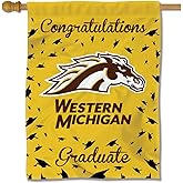 Western Michigan Broncos College Graduation Gift Banner Flag