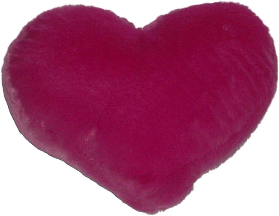 Mini Heart Hot Pink Heart Shaped Faux Fur Throw Pillow Love Accent Cushion