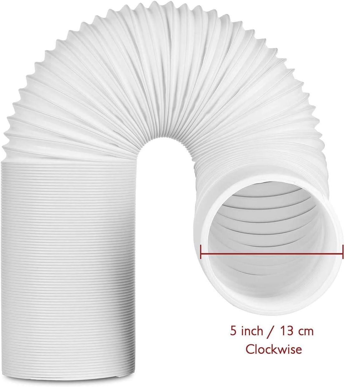 TURBRO Portable Air Conditioner Universal Exhaust Hose - 5 Inch Diameter, 78 Inch Length, Clockwise Thread: Home & Kitchen