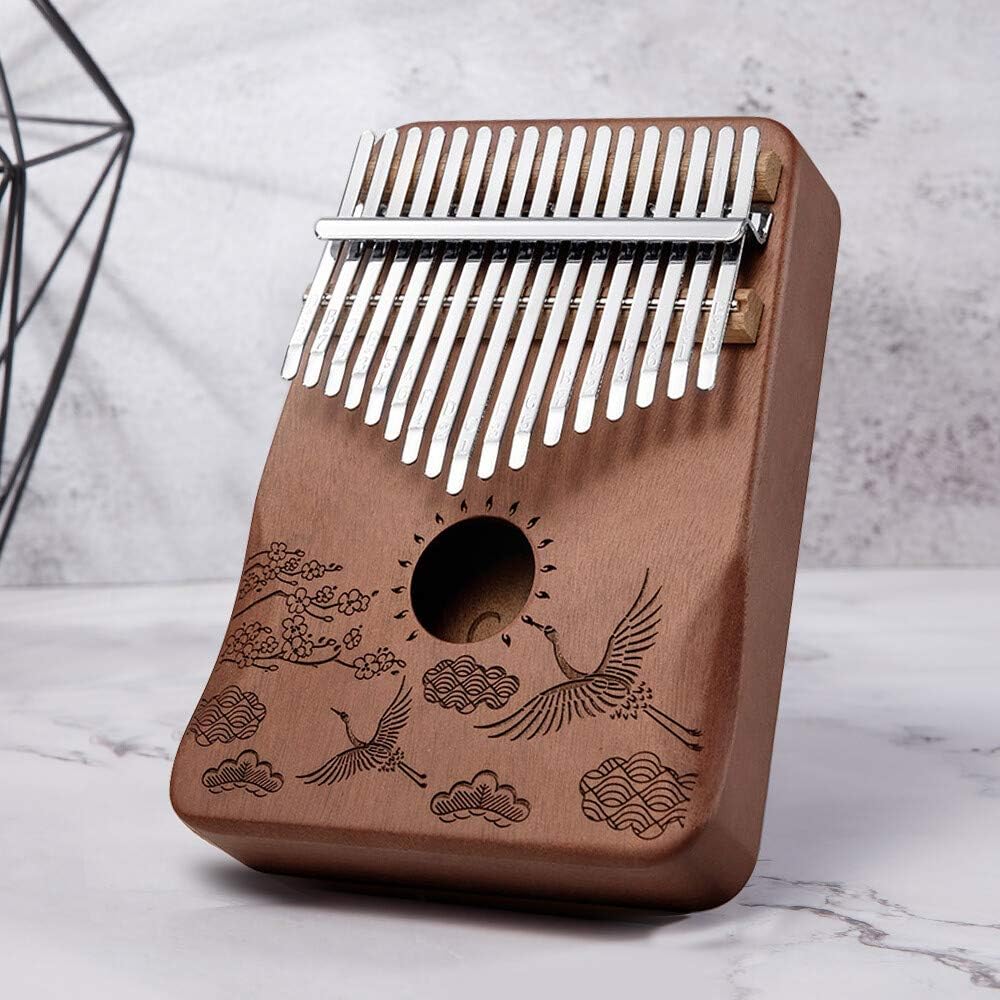 Kalimba Instrument Kalimba Thumb Piano, Portable Finger Piano Mbira, Instruments For Beginners Musical Gifts For Kids with Study Instruction and Tuning Hammer (Crane)
