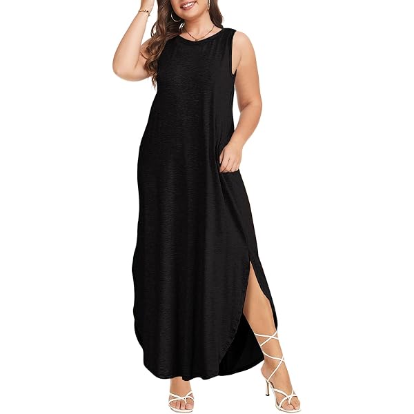 Vestido De Verano Mujer Tirantes Finos Ajustables, Falda Acampanada, Con Bolsillos, Tejido Fresco Y Cómodo
