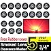 TMH 3/4 Inch Mount Smoked Lens RED LED Small Clearance Side LED Marker Lights Trailer Truck RV ATV Car Bus Van (Pack of 20)