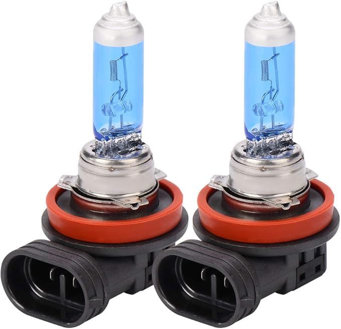 Amazon XELORD ヘッドライト/フォグランプ ハロゲン バルブ H11 [5500K] 蒼白 ホワイト 車検対応 2個入 12V