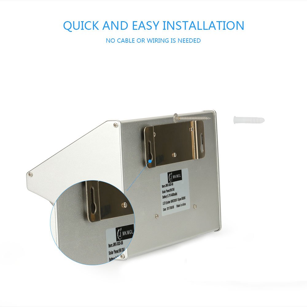 JMKMGL LED Solar Lights, 56 LED Outdoor 360° Radar Motion Sensor 1000 Lumens,Aluminum Alloy House Motion Activated Solar Power Light for Porch,Patio,Yard,Driveway,Garden