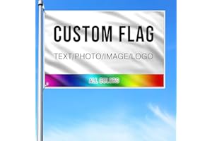 Custom Flags Double/Single Sided Outdoor Flags, Make Your Own Flag/Logo/Design/Words Personalized Outdoor Flags Banners for F